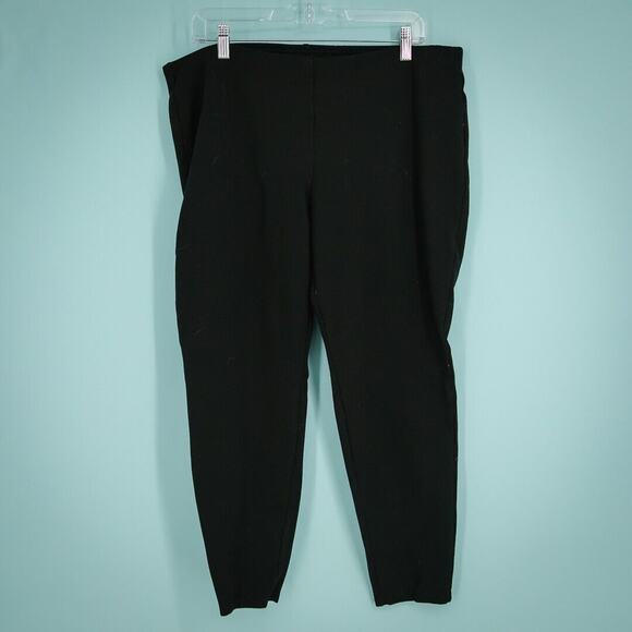Chico's 3 Size XL Black So Slimming Harper Pull On Stretch Waist Knit Leggings - Picture 1 of 7